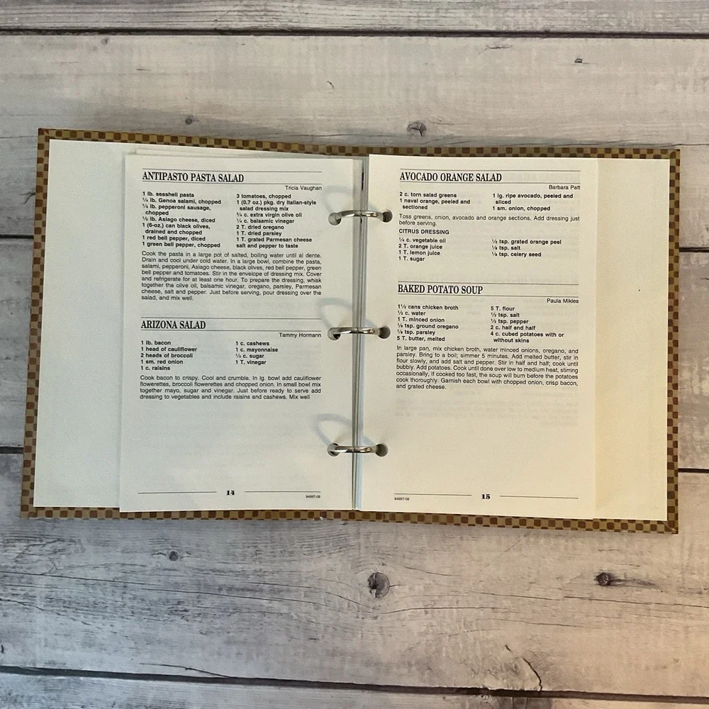 Book Of RUTH Cookbook Quail‎ Springs Baptist Church Oklahoma City 3 Ring Binder